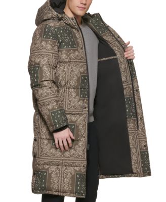 Men's Quilted Extra Long Parka Jacket