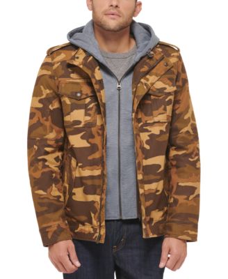Men’s Sherpa Lined Two Pocket Hooded Trucker Jacket
