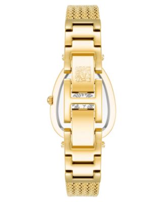 Anne Klein Women's Quartz Gold-Tone Stainless Steel Mesh Watch, 36mm