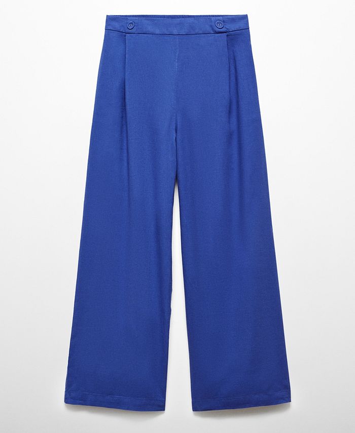 MANGO Women's Wide Leg Linen Pants Macy's