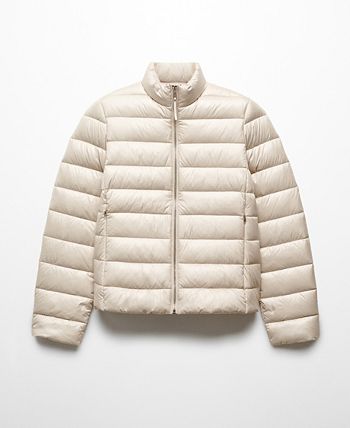 Mango quilted feather coat store