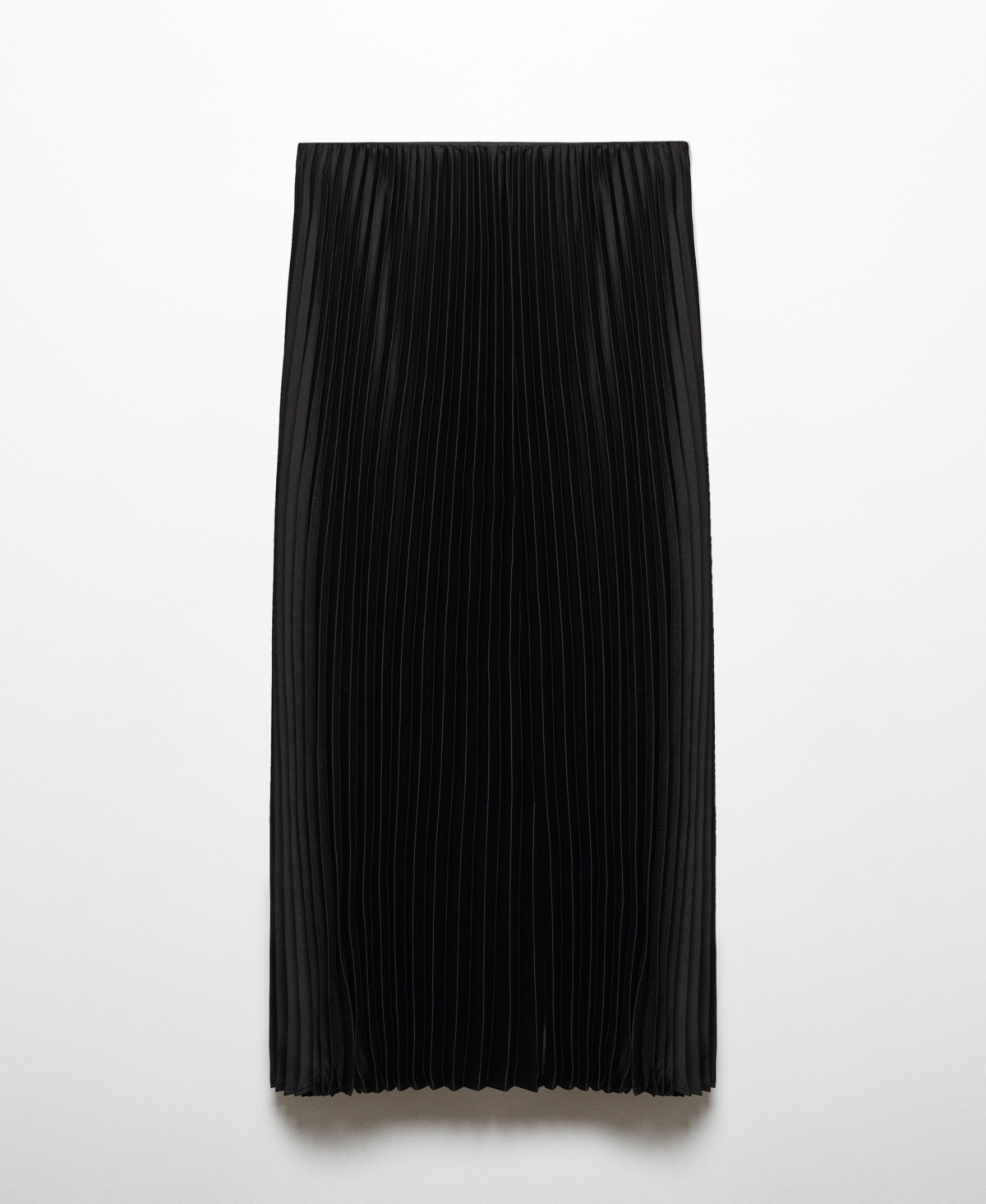 Shop Mango Women's Pleated Midi Skirt In Black