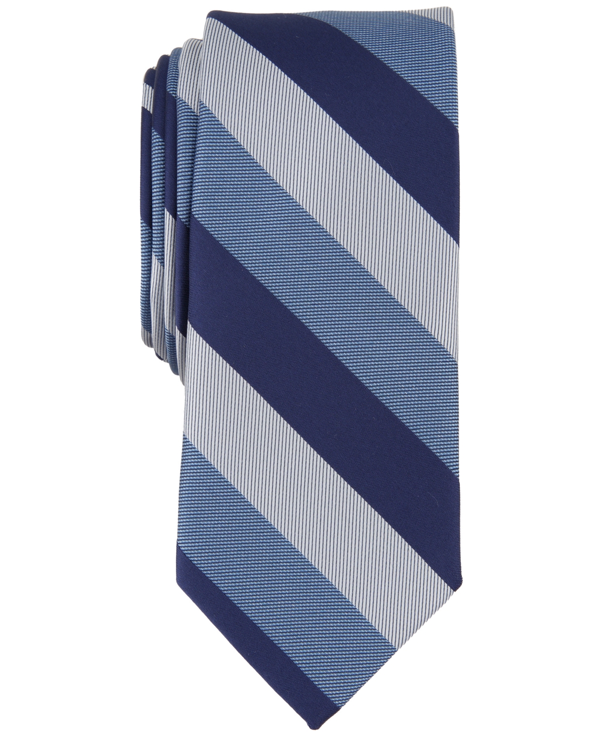 Shop Bar Iii Men's Dalton Stripe Tie, Created For Macy's In Navy