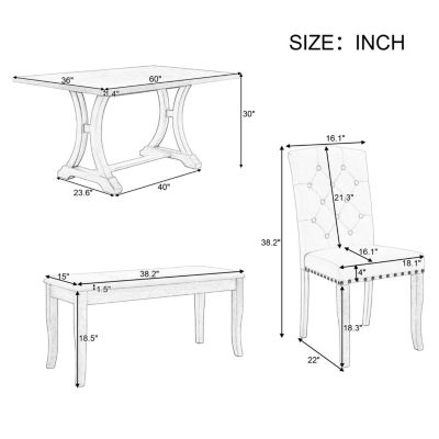 Streamdale Farmhouse 6-Piece Dining Set