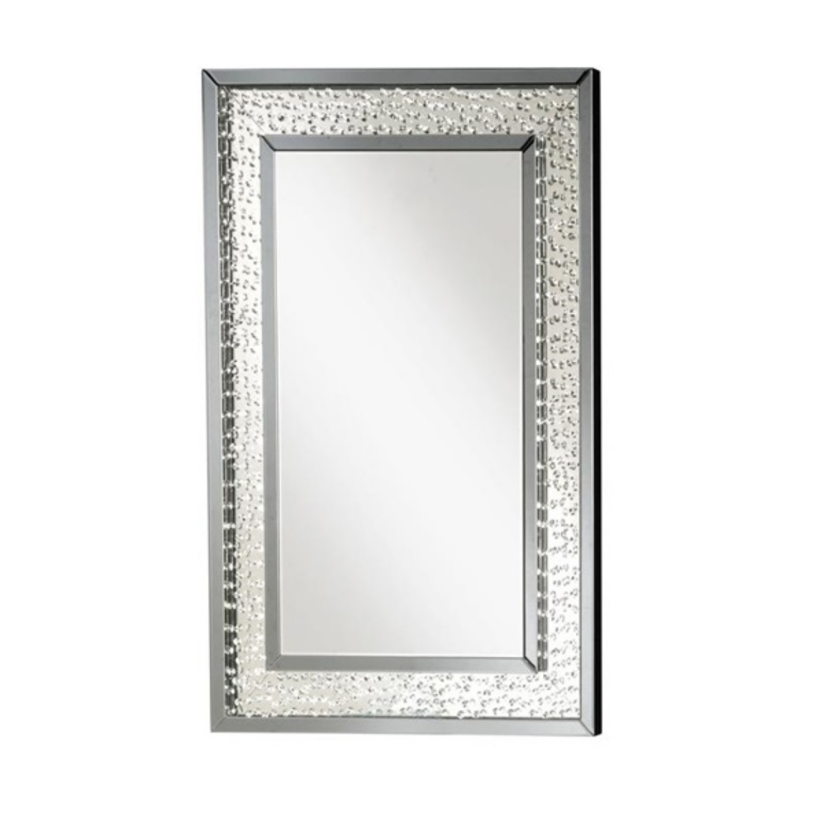 Nysa Wall Decor In Mirrored & Faux Crystals - Silver