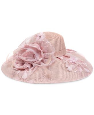 Bellissima Floral Overlay Dressy Derby Hat NWT display picture 1