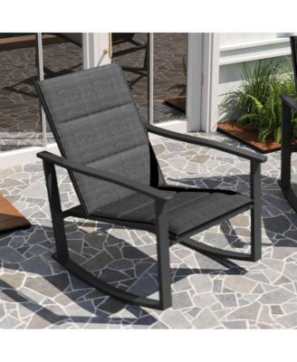 Brevyn Set Of 2 Flex Comfort Outdoor Rocking Chairs With Steel Frames
