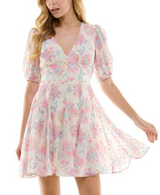 sachin and babi light blue dress Juniors' Speechless Back Cutout Chiffon Dress main image 0
