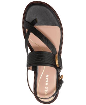 セール●COLE HAAN●Anica Lux Sandalサンダル●シルバー Cole Haan Women's Anica Lux Buckle Flat Sandals - Macy's