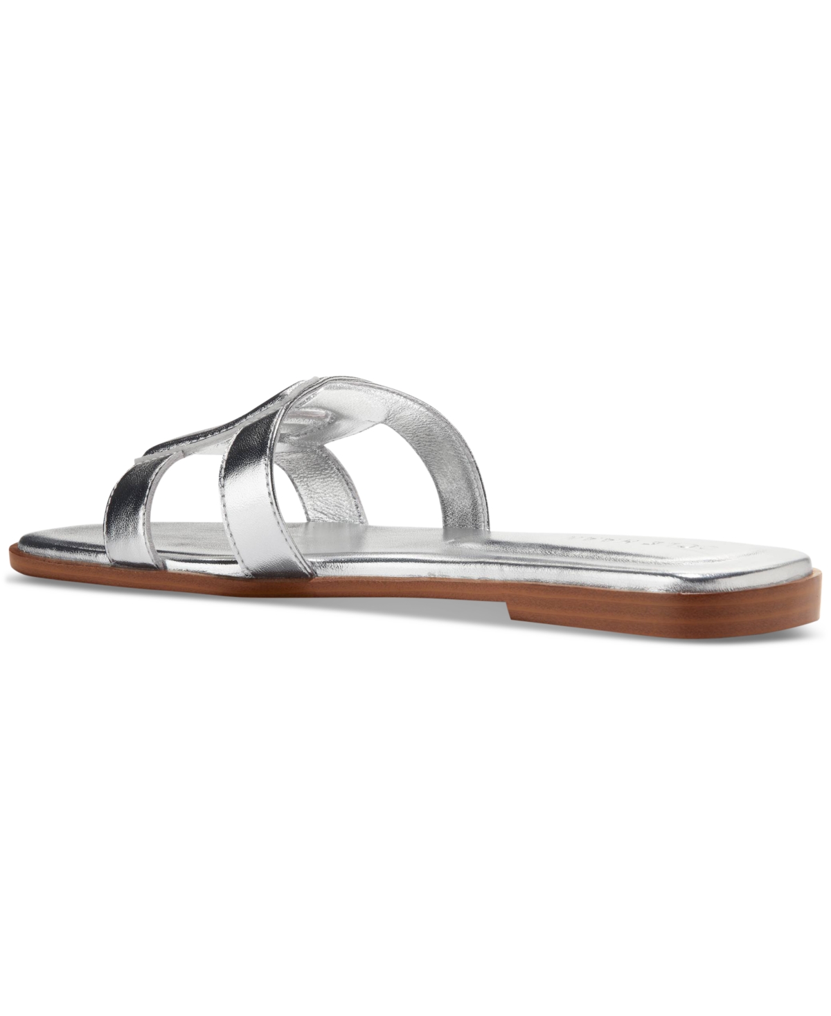 Shop Cole Haan Women's Chrisee Flat Sandals In Dark Cuoio,pecan Leather