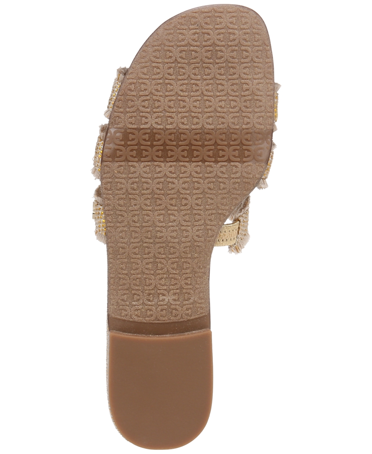 Shop Sam Edelman Women's Bay Fray Emblem Slide Sandals In Gold Quartz