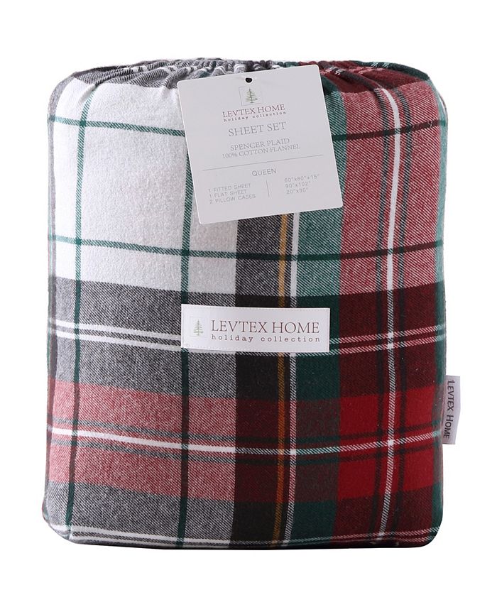 Levtex Spencer Red Plaid Reversible Quilt Twin Macys 