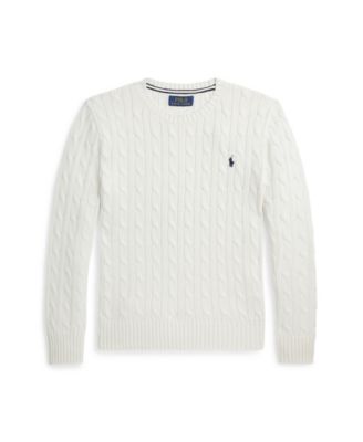 Polo Ralph Lauren Big Boys Cable-Knit Cotton Sweater - Macy's