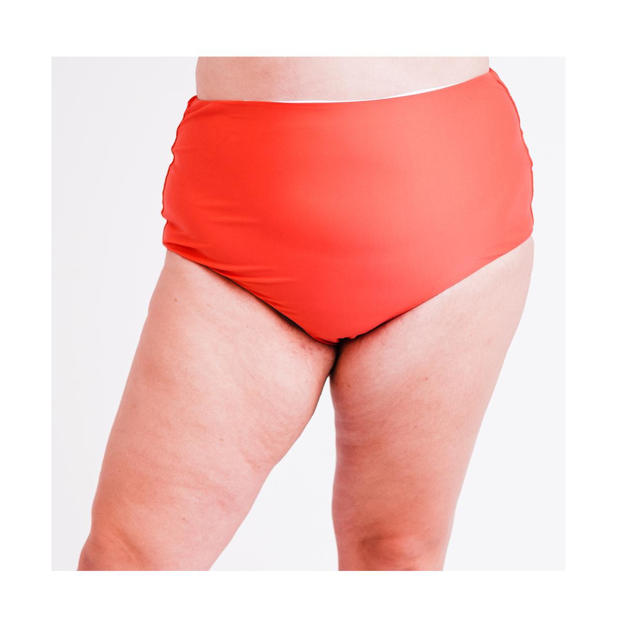Plus Size High-Waisted Bikini Bottom - Dotty