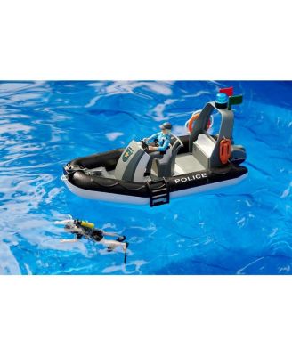 1/16 RAM Police Pickup Truck with Trailer & Boat by Bruder