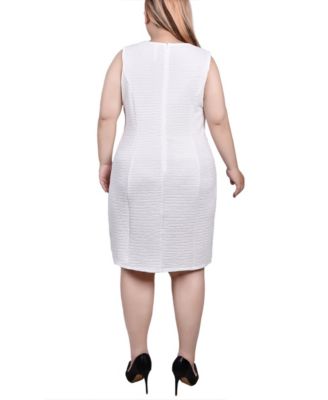 Plus Size Novelty Knit and Lace Dress, 2 Piece Set