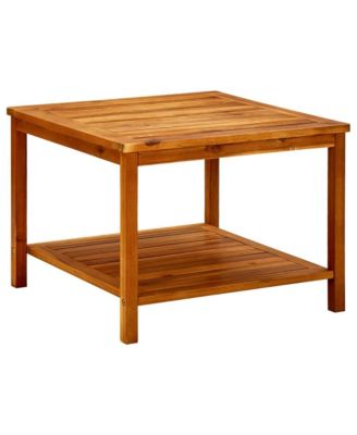 Coffee Table 23.6"x23.6"x17.7" Solid Acacia Wood