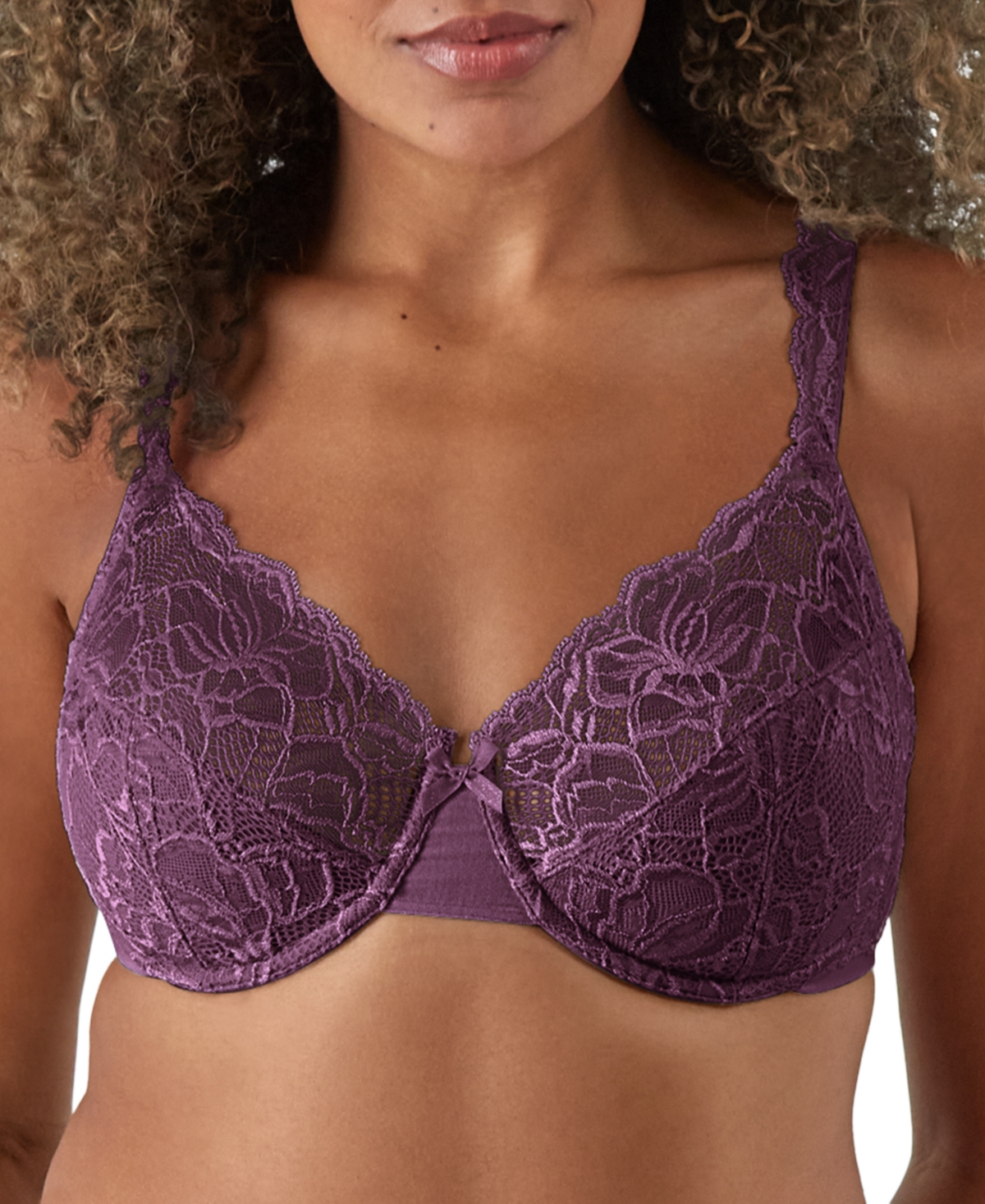 Bali Women's Lace Desire 2-Ply Underwire Comfort Bra 6543 - Quartz