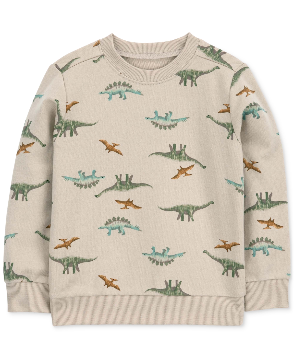 Carter's Babies' Toddler Boys Dinosaur Pullover Sweater In Brown