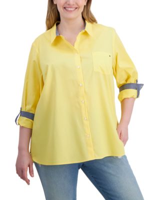 Tommy Hilfiger - Plus Size Cotton Roll-Tab Shirt
