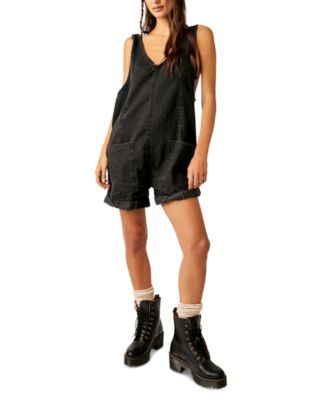 Free People - Women's Cotton High Roller V-Neck Shortall