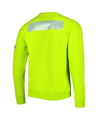 Men's and Women's Neon Green Rugrats Chuckie Runaway Football Pullover Sweatshirt