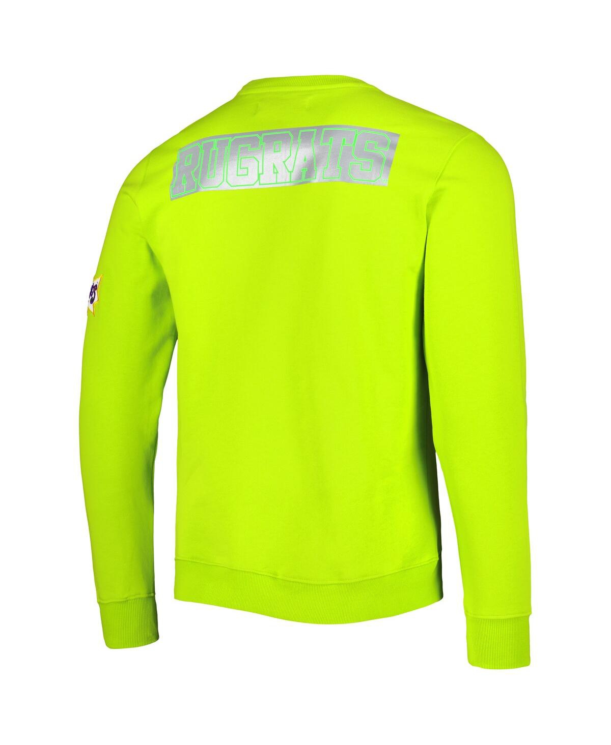Shop Freeze Max Men's And Women's  Neon Green Rugrats Chuckie Runaway Football Pullover Sweatshirt