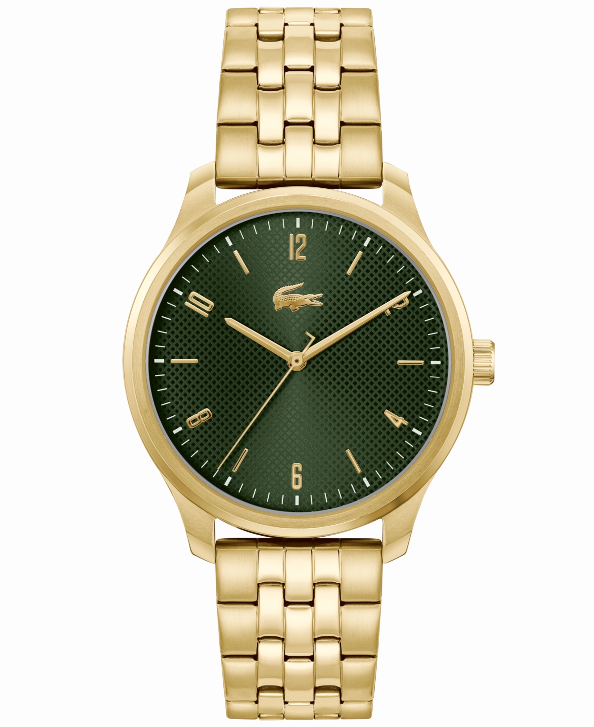 Lacoste Men's Lisbon Quartz Gold-Tone Stainless Steel Bracelet Watch 42mm