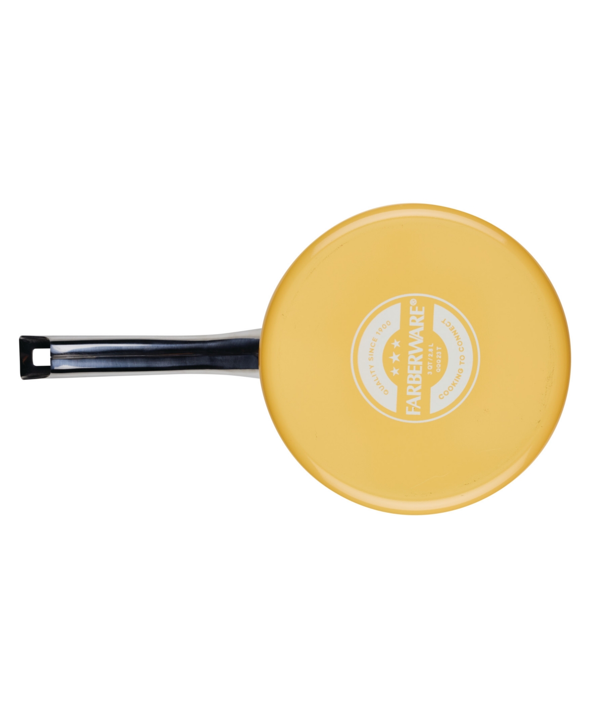 Farberware Style Aluminum Nonstick 3 Quart Cookware Straining Saucepan With Lid In Yellow