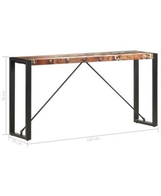 Console Table 59.1"x13.8"x29.9" Solid Reclaimed Wood