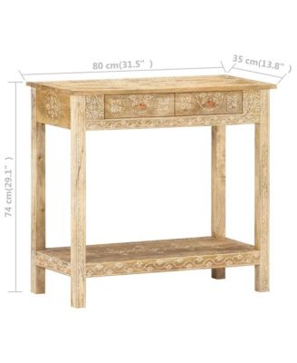 Console Table 31.5"x13.8"x29.1" Solid Mango Wood