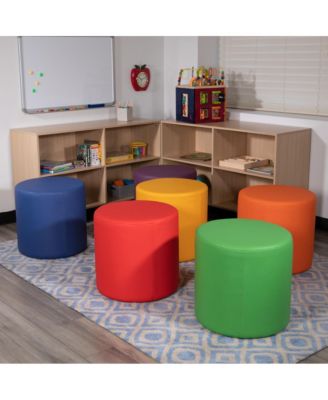 18"H Soft Seating Flexible Circle Backless Chair / Ottoman For Classrooms And Common Spaces