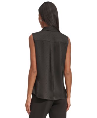 Women's Jacquard Logo Sleeveless Shirt