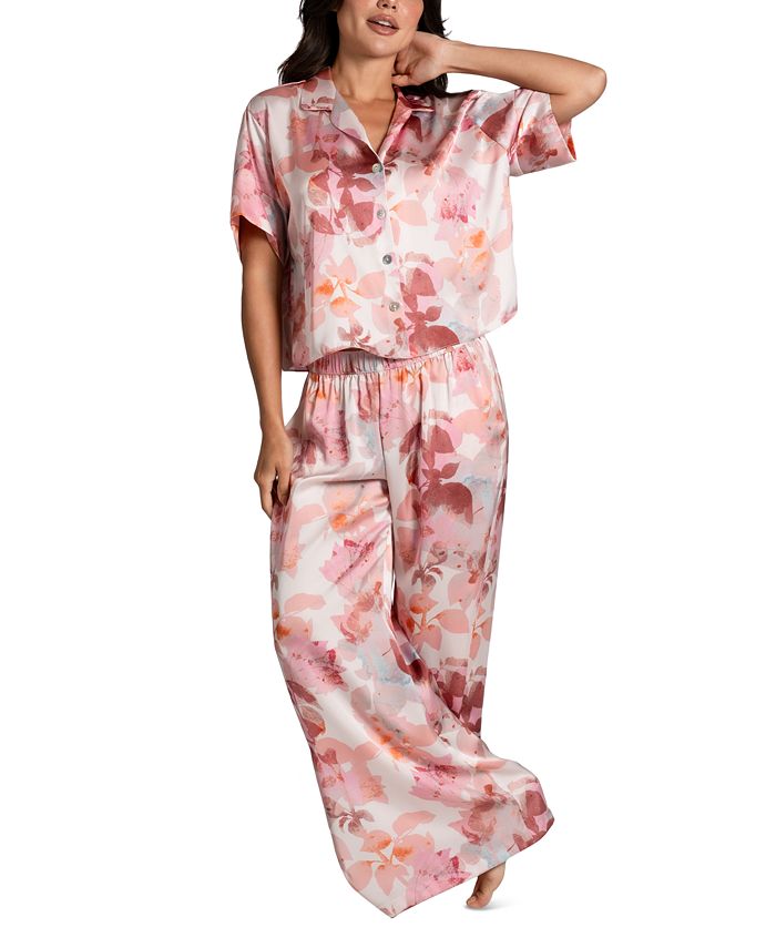 Macys womens satin pajamas sales