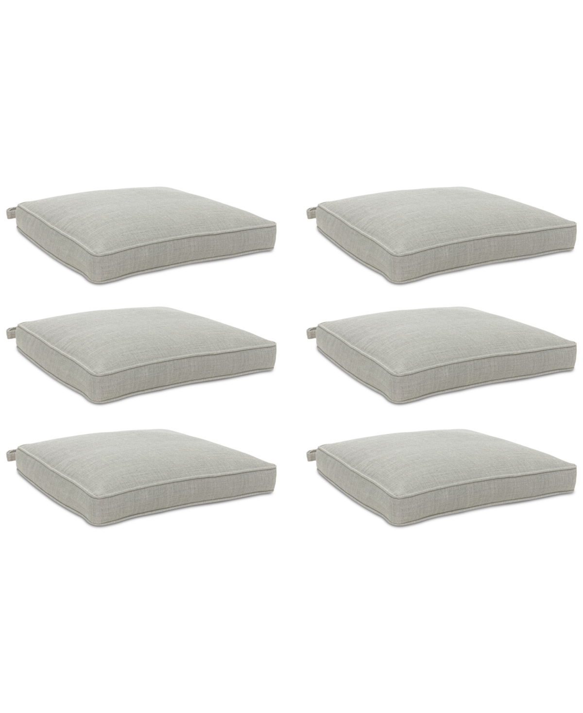 Agio Replacement Outdoor Dining Cushion, Set Of 6 In Oyster Light Grey
