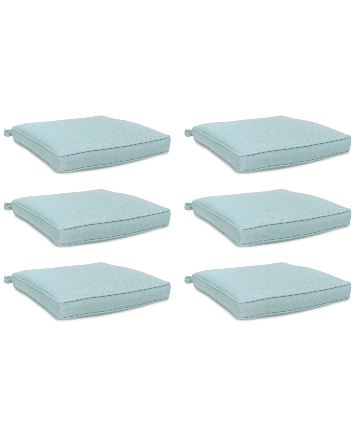 Agio Replacement Outdoor Dining Cushion, Set Of 6 In Spa Light Blue