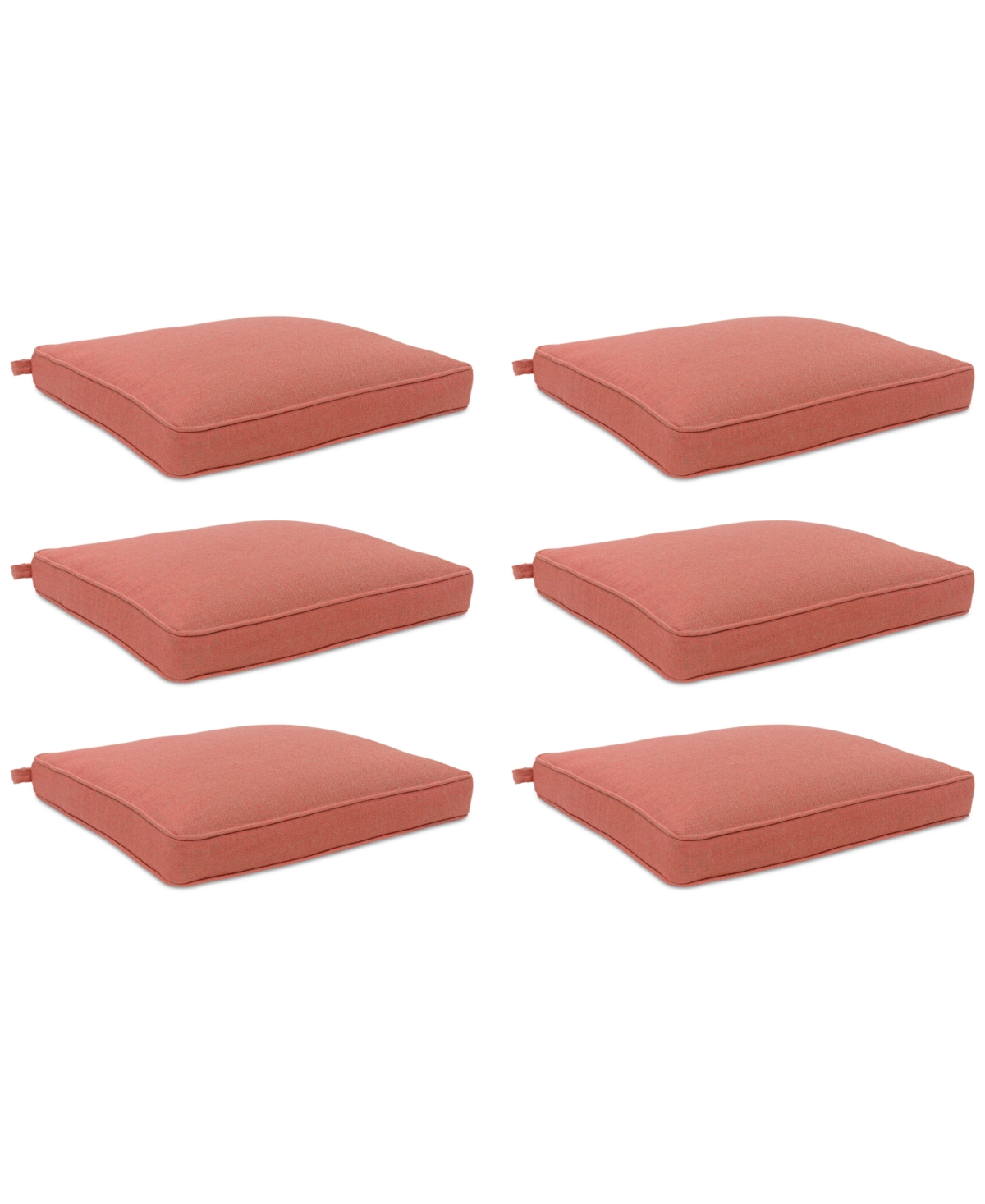 Agio Replacement Outdoor Dining Cushion, Set Of 6 In Peony Brick Red