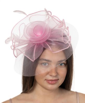 Bellissima Millinery Collection - Women's Rosette & Feather Fascinator
