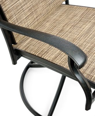 Wythburn Mix and Match Filigree Sling Outdoor Swivel Chair, Created for Macy's