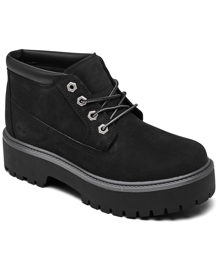 Black timberlands macy's on sale