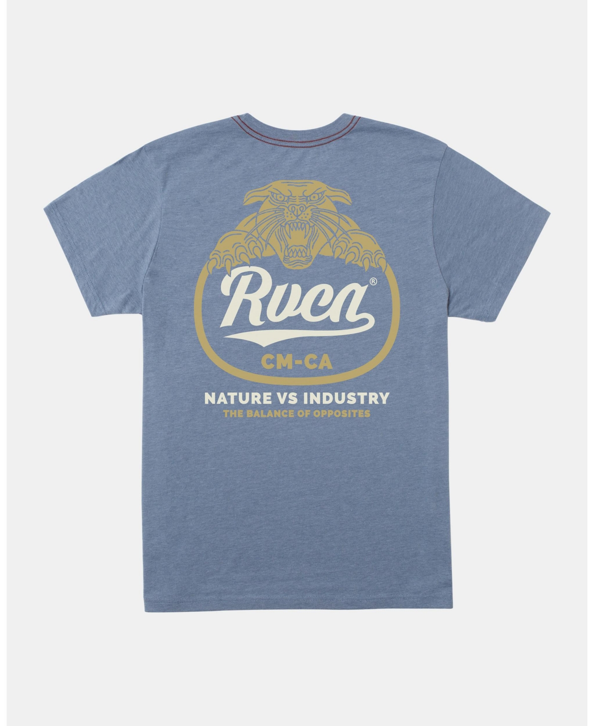 Rvca Men's Pantero Short Sleeve T-shirt In Industrial Blue