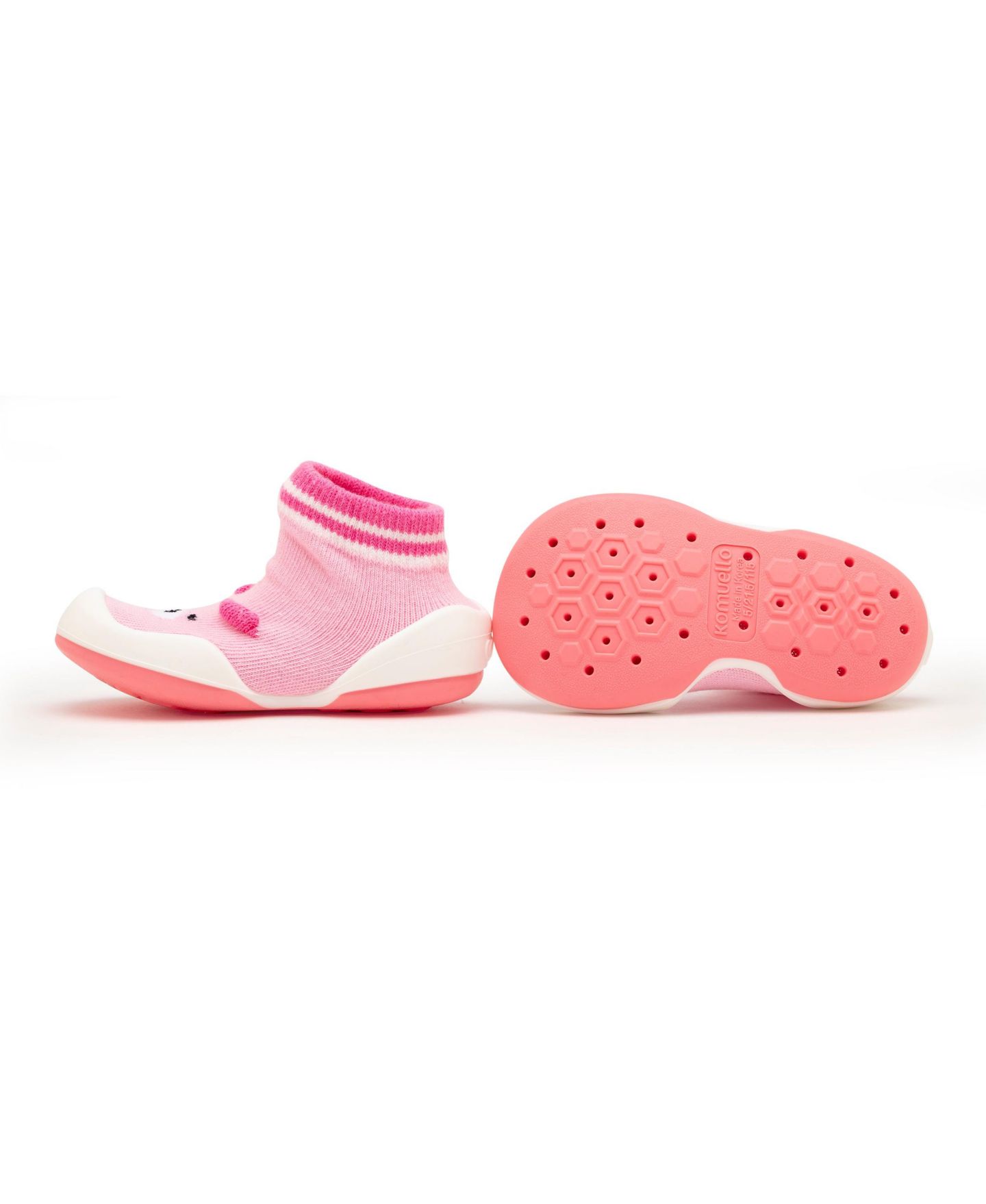 Обувь Komuello First Walk Sock Shoes Piglet Pink для девочек-малышей, цвет: Розовый — фото 2