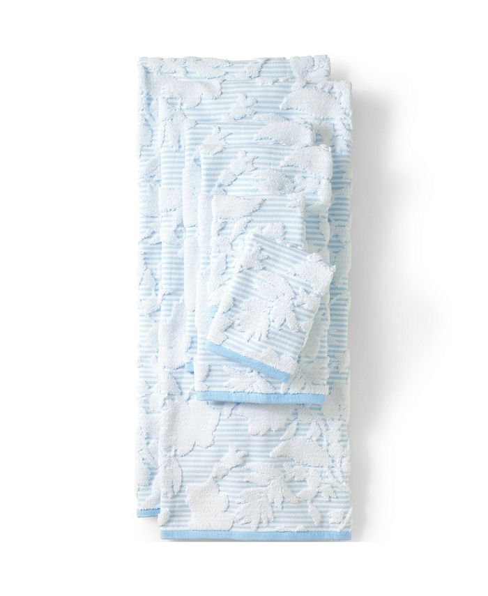 Lands' End Cotton Sculpted 2Piece Washcloth Set Macy's