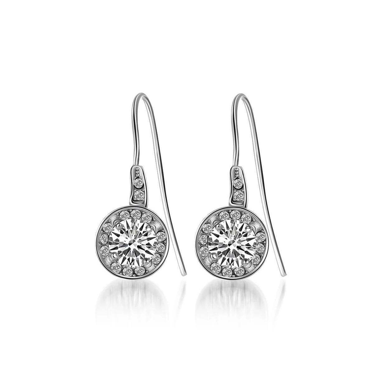 Crystal Dangle Earring for Women - Silver