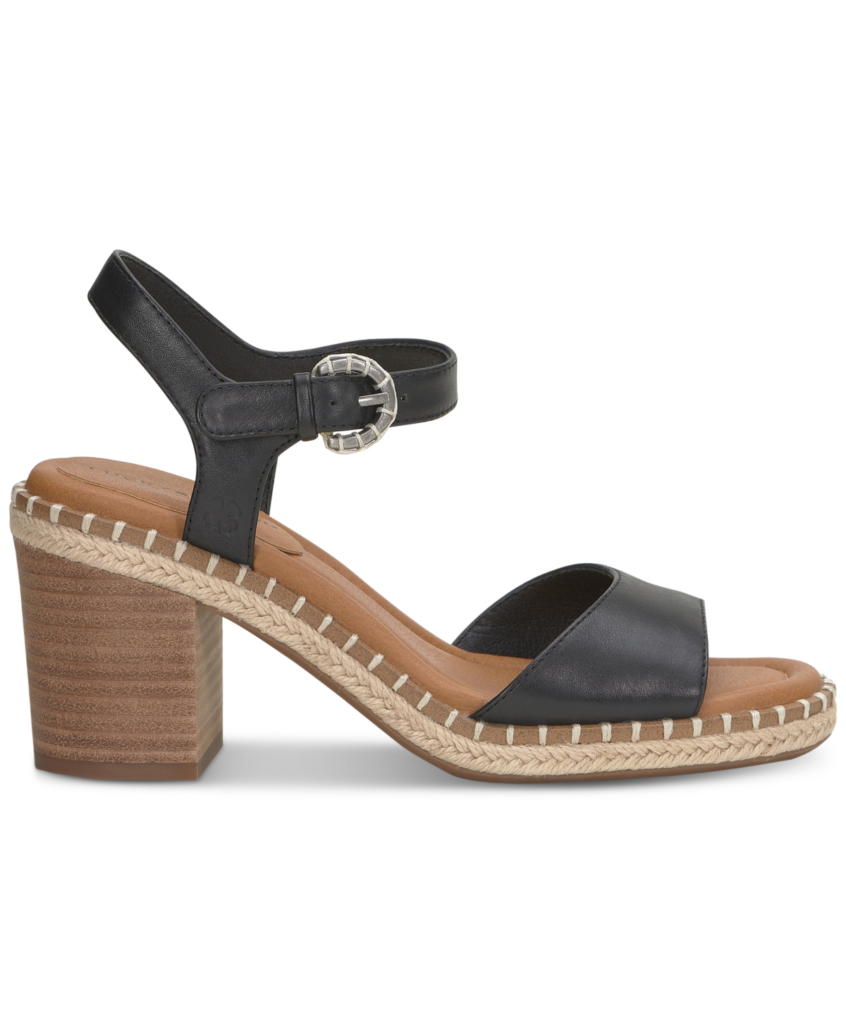 Shop Lucky Brand Women's Jennyl Block-heel Espadrille Sandals In Stardust Leather