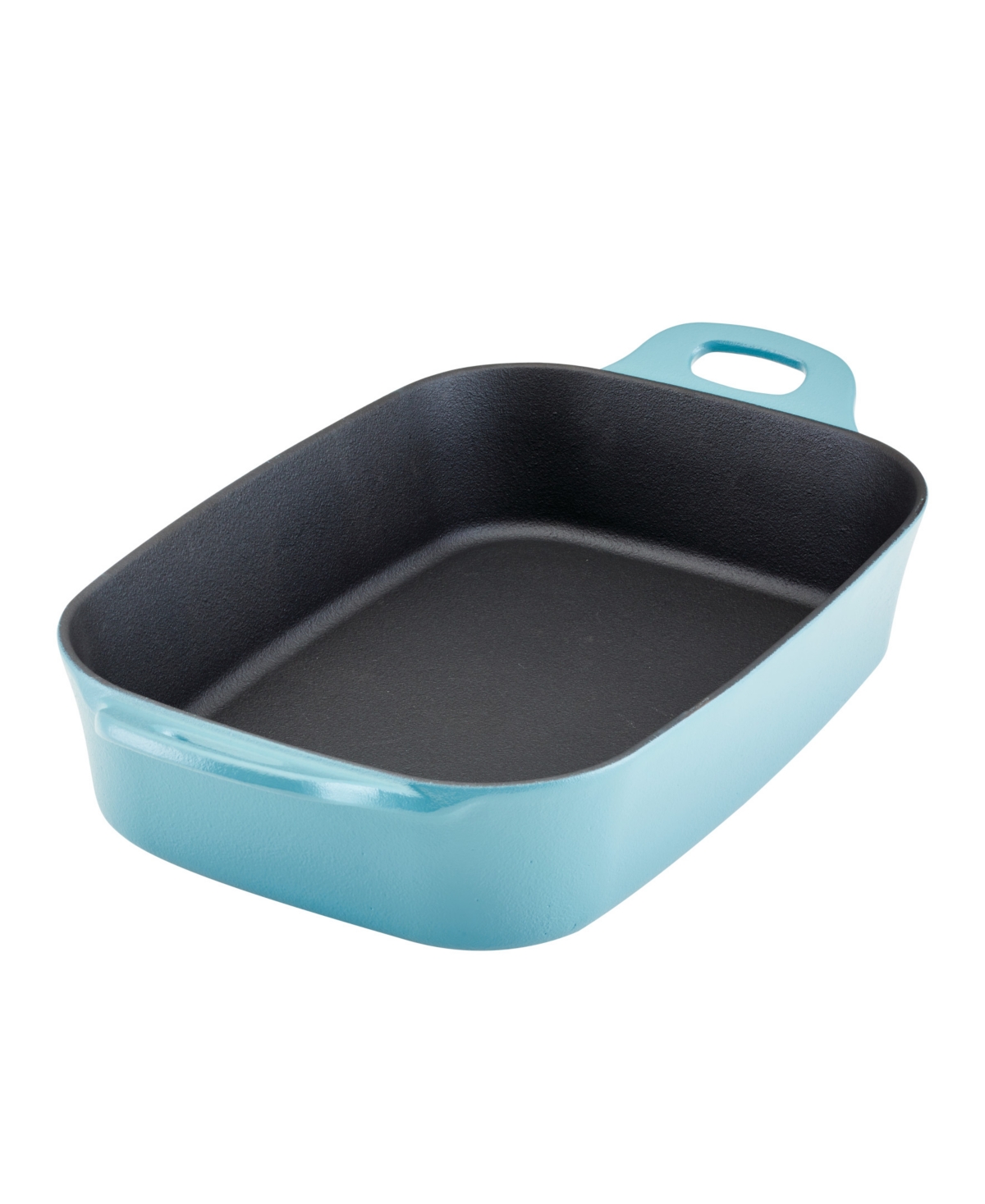 Rachael Ray Nitro Cast Iron 9-inch X 13-inch Roasting Pan In Agave Blue