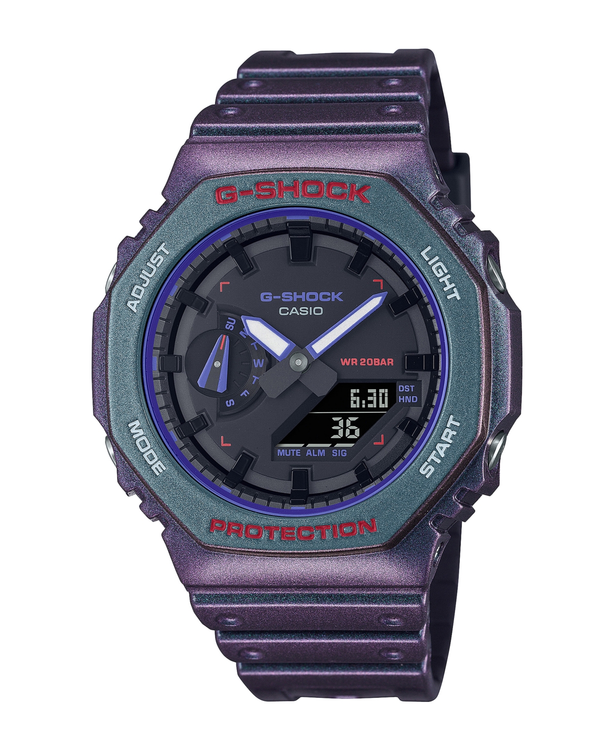 G-shock Men's Analog Digital Purple Resin Watch 50.0mm