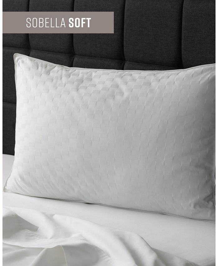 Sobel Westex Sobella Soft 100 Cotton Face Medium Density Pillow, Queen