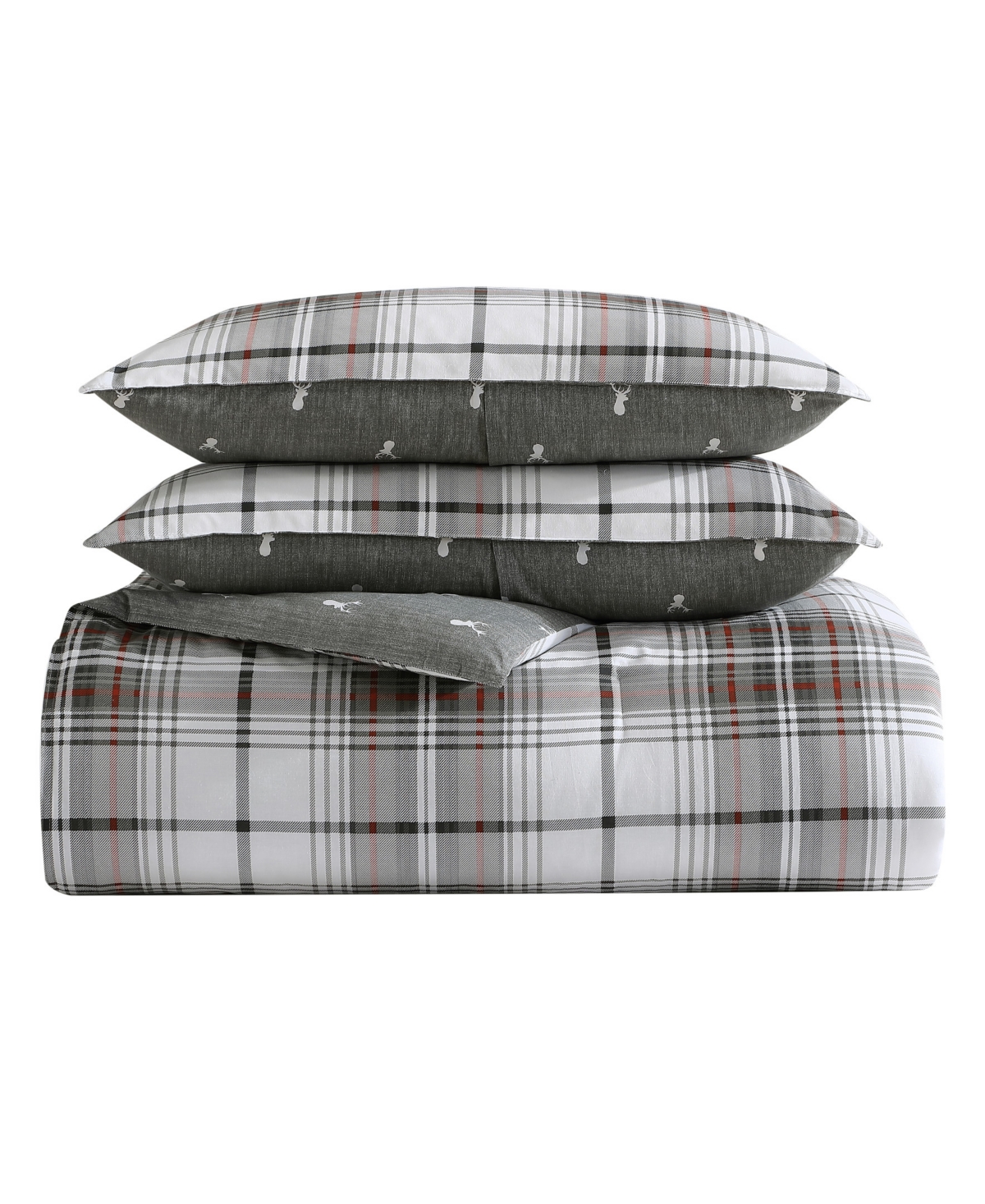 Eddie Bauer Alder PlaidComforter Set, - Charcoal