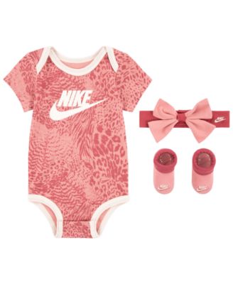 Nike Baby Girls Bodysuit, Headband and Booties, Piece Set Macy's - Main Image